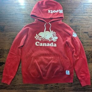 Roots Canada Red Hoodie Size Large